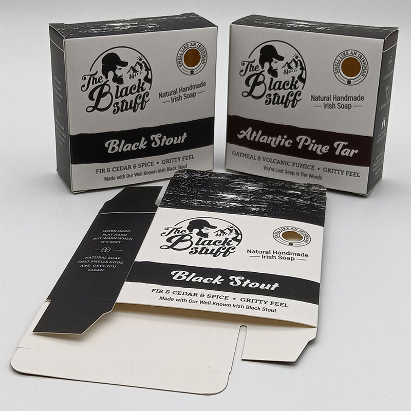 Kraft Brown Paper Box Printing Small Handmade Soap Packaging Paper Box With Clear Window