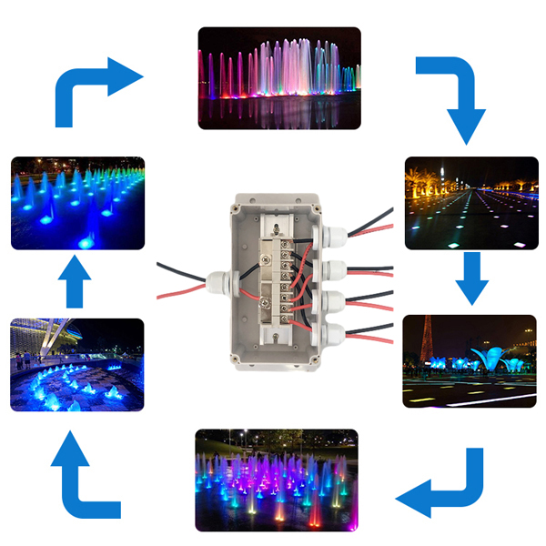 Cable Distribution Junction Box 158*90*60mm Waterproof Wall Mount With Connectors Assembly Kit