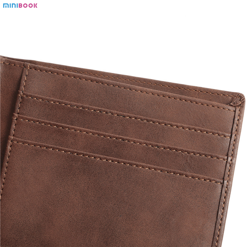 Men's Minimalist PU Leather RFID Blocking Card Holder Wallet with Custom Logo Avaliable
