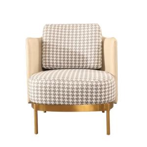 China Modern Design Leisure Stainless Steel Swallow Gird PU leather upholstery Arm chair Sofa chair for Hotel Living room factory
