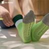 Buy cheap Stripe Cuff Breathable Mesh Anti Slip Gym Pilates Grip Crew Yoga Socks from wholesalers