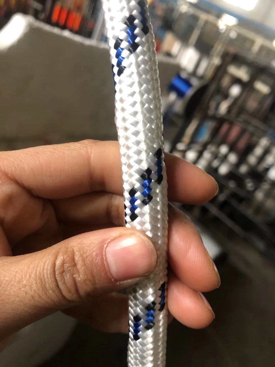 White 12mm YLY Yacht Sailing Braided Polyester UHMWPE Rope for Nautical Applications