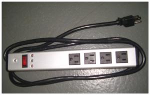 China Mountable Multi Outlet Surge Protector Power Strip With Extension Cord / Metal Housing factory