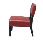Beech wood red leather/pu upholstery leisure chair/wooden dining chair/desk