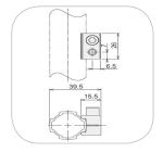 Aluminum Lean Pipe Fitting Accessories for 28mm Pipe Connector