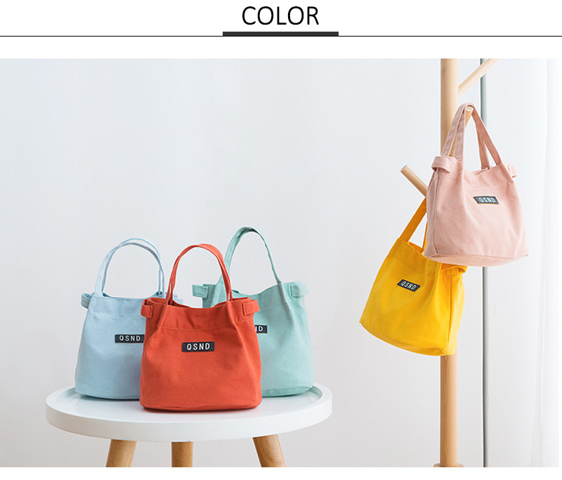 Dustproof Canvas H19Cm Insulated Lunch Cooler Bags