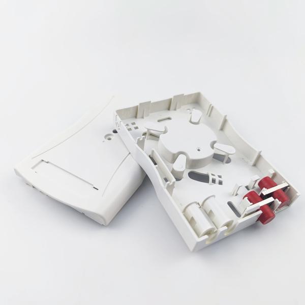 Gray FC/UPC Plastic Fiber Optic Faceplate Socket Panel 2 Cores for Indoor FTTH