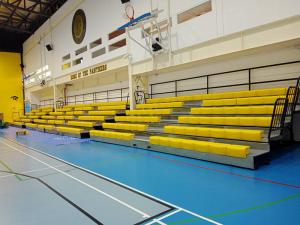 China Electrical Retractable Bleacher Seating 850mm Row Depth for Sport hall factory