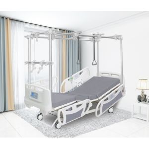 5-Function Electric Orthopedic Bed With Weighing Scale,CPR,Integrated Controls & Water-Resistant Mattress