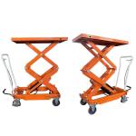 Hydraulic Mobile 300kg Hand Operated Scissor Lift 1010mmx520mm Max Height 1585mm