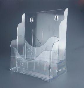 China wall transparent acrylic display rack, Propaganda magazine rack factory