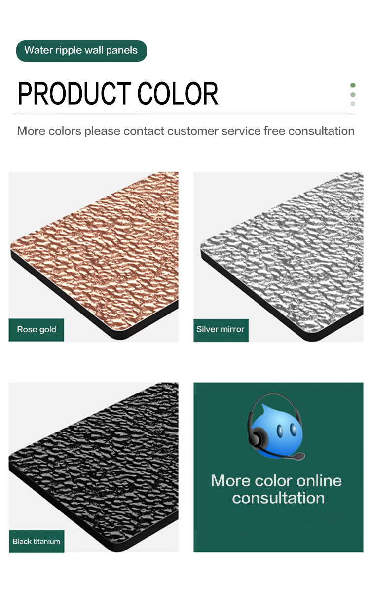 Water Ripple Panel New Design 1220*2440*5/8mm Flame Retardant Bamboo Charcoal Wood Eco-Friendly Square PVC Coated Water Ripple Panel Bamboo Fiber Wall