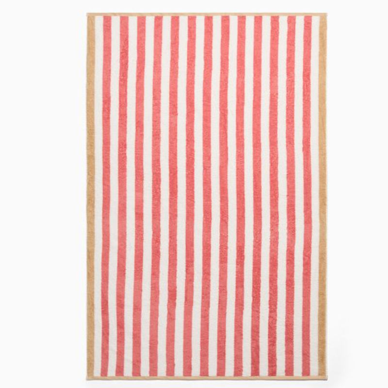 Authentic Turkish Cotton Beach Towel with Traditional Pestemal Design and