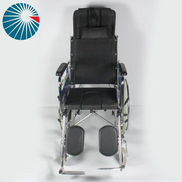 Solid Multi - Functional High Backrest Foldable Wheelchair With Commode