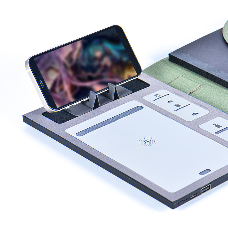 A5 PU Leather Wireless Charging Notebook Classic Custom Logo