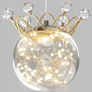 China Metal Clear Crystal Pendant Light For Living Room factory