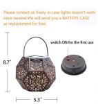Metal Waterproof 7 Lumens 0.16W Outdoor Tabletop Solar Lights