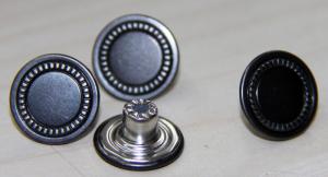 China Gun Metal Custom Clothing Buttons Zinc Alloy , Decorative / Reusable factory