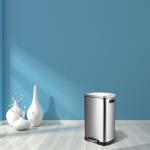 Anti Fingerprint Stainless Steel 13 Gallon Trash Can Touchless Trash Bin