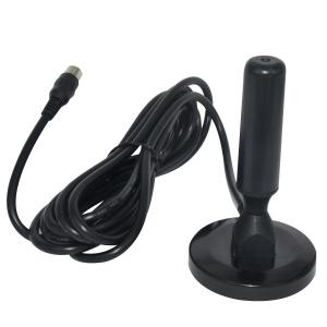China Indoor Black RF Coaxial HD Television Antennas 12dbi Gain With IEC Connector factory