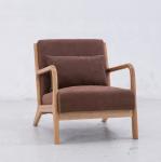 Mail Packing Solid Wood Frame Comfy Fabric Seat Lazy Single Sofa Chair for