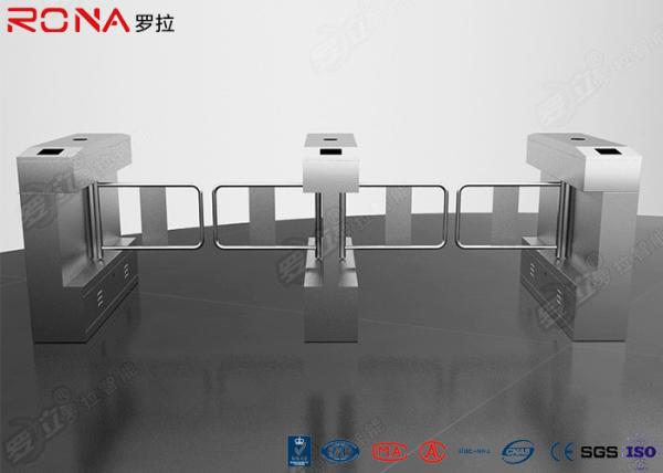 Automatic Glass Swing Gate , Access Control Turnstile Gate For Supermarket /