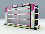 Metal Material Cosmetic Display Racks / Makeup Display Shelves With Adjustable