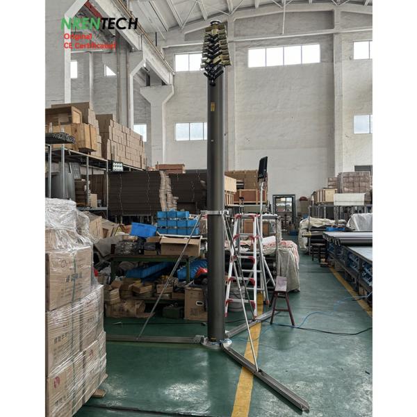 China 15m lockable pneumatic telescopic mast 30kg payloads 2.8m closed height pneumatic telescoping antenna mast factory