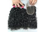 100% Virgin Peruvian Water Wave Human Hair With Closure Undyed Color