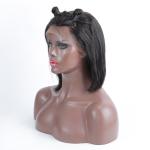 10 Inch Glueless Straight Full Lace Human Hair Wigs With Baby Hair Short