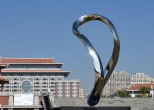 China Custom Made Modern Stainless Steel Abstract Sculpture For Outdoor Art factory