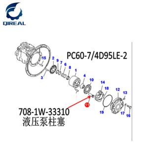 China PC60-7 Hydraulic pump Piston 708-1W-33310 factory
