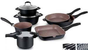 China 2017 new die cast die-casting aluminum energy saving bottom casserole cookware set factory