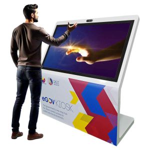 55” L-Type Vertical Touch Screen Display with Camera & Microphone for Conference
