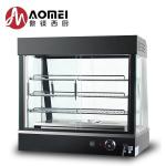 Electric Countertop Glass Food Warmer Display Showcase 3 Layers Table Top Power