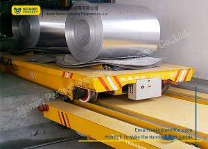 China Towed Cable Powered Coil Transfer Trolley Customized Color For Metal Sheet factory