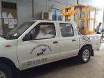 Double Mast Vertical Truck Mounted Aerial Lift With 200kg Rated Load