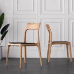 Nordic Stackable Wood Dining Chair for Hotel Restaurant General Home Furniture