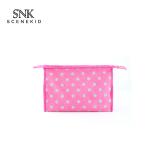 Polyester Portable Dot Printed Cosmetic Travel Bag