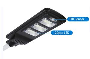 China 60W 1300LM 120PCS LED Solar Light ABS Material 250x65x650mm Outdoor factory