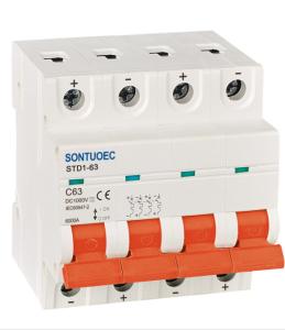 China 4 Pole Solar 1000VDC MCB Circuit Breaker factory