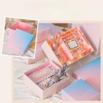 Colorful Custom Logo Cosmetic Makeup Perfume Packaging Square Kraft Paper Gift