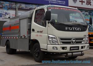 China 5 Speed Foton 4 x 2 Refuelling Chemical Tanker Truck With Air Braking factory