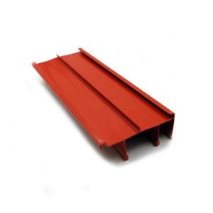 Sand Blasting T8 Red Powder Coated Aluminium Extrusions