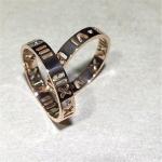 Luxury jewe factory number ring 18k gold white gold yellow gold rose gold