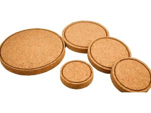 China 2.5x2.2x0.8 Flower Vase Natural Cork Coasters Base Glass Dome Fadeless Moistureproof factory