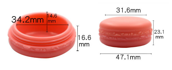 Ｍacaron Color Plastic Cosmetic Jars Round Biscuit Resemble 10G Volume