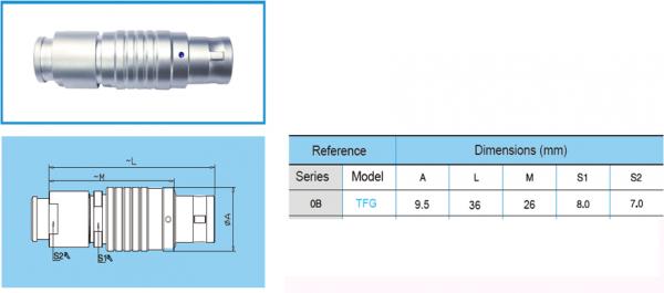 TFG Straight plug, non-latching, key (G) or keys (A…M), cable collet and nut for fitting a bend relief