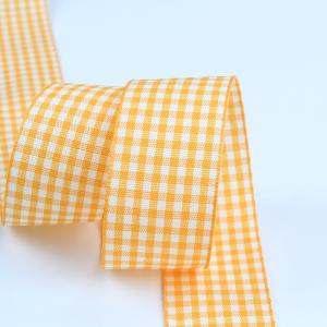 China 2.5cm Polyester Plaid Ribbon for Gift Packing and Chocolate Box Ribbon Bow Decoration factory