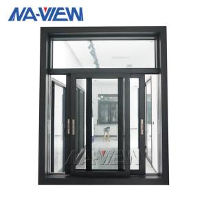China Windows Good Price Aluminum Matt Black Tempered Clear Glass Cheap Casement Windows factory